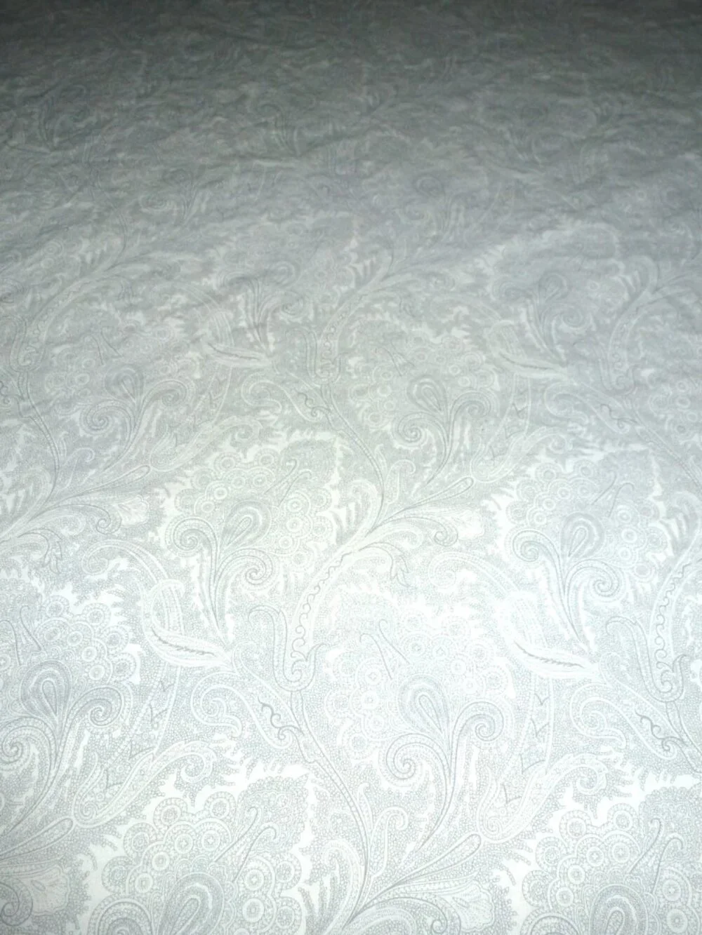 Lauren Ralph Lauren Home King Fitted Sheet 100% Cotton Gray/White Paisley